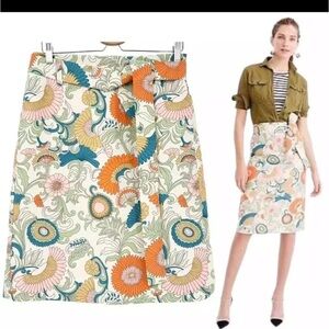 J.Crew Size 4 Floral Print Women's Skirt.